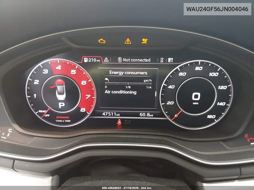 2018 Audi S5 3.0T Premium Plus VIN: WAU24GF56JN004046 Lot: 45648652