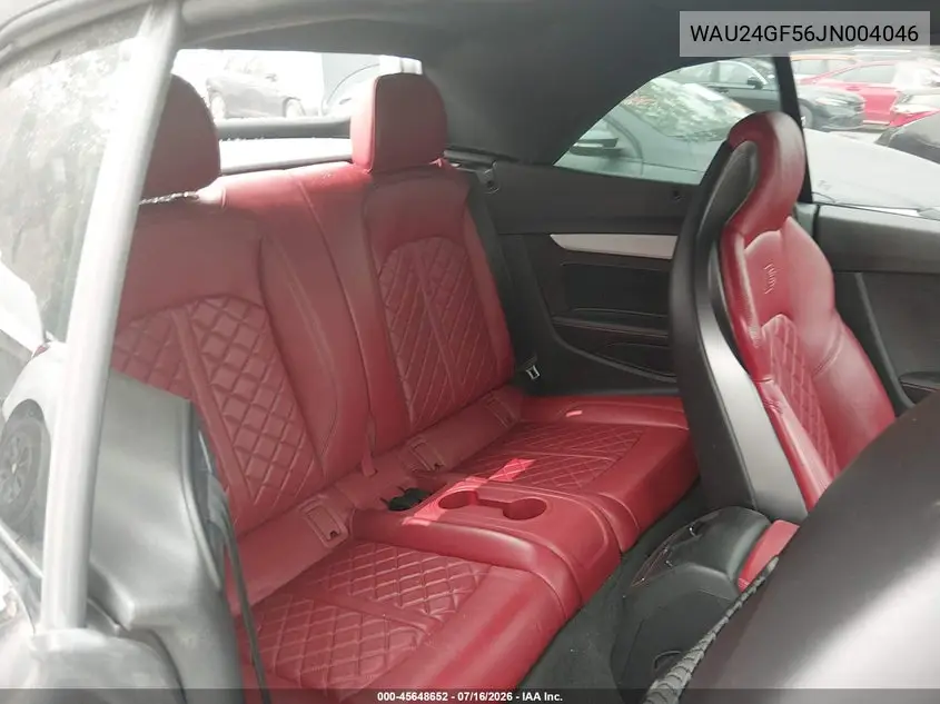 2018 Audi S5 3.0T Premium Plus VIN: WAU24GF56JN004046 Lot: 45648652
