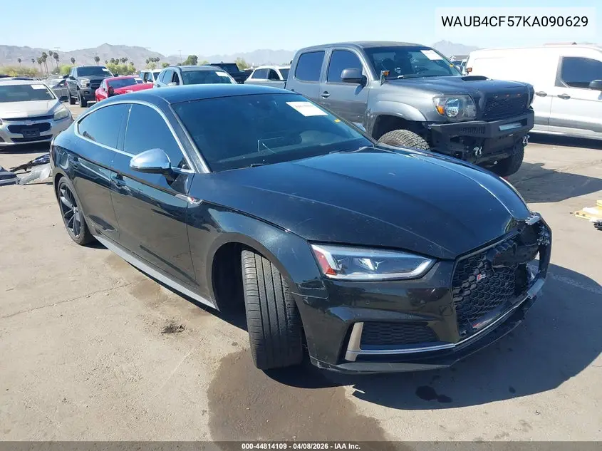 2019 Audi S5 3.0T Premium VIN: WAUB4CF57KA090629 Lot: 44814109