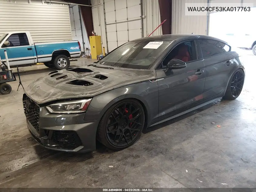 2019 Audi S5 3.0T Premium VIN: WAUC4CF53KA017763 Lot: 44946606