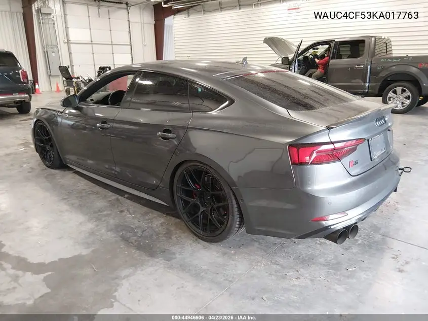 2019 Audi S5 3.0T Premium VIN: WAUC4CF53KA017763 Lot: 44946606