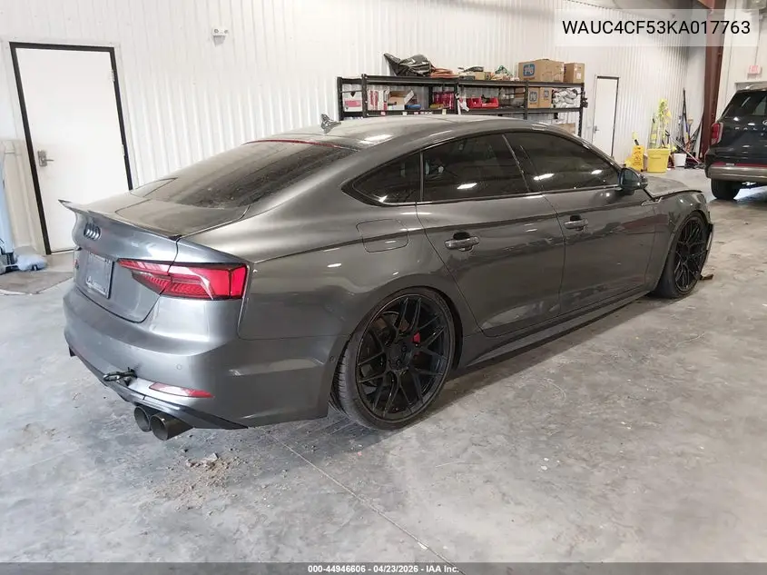 2019 Audi S5 3.0T Premium VIN: WAUC4CF53KA017763 Lot: 44946606
