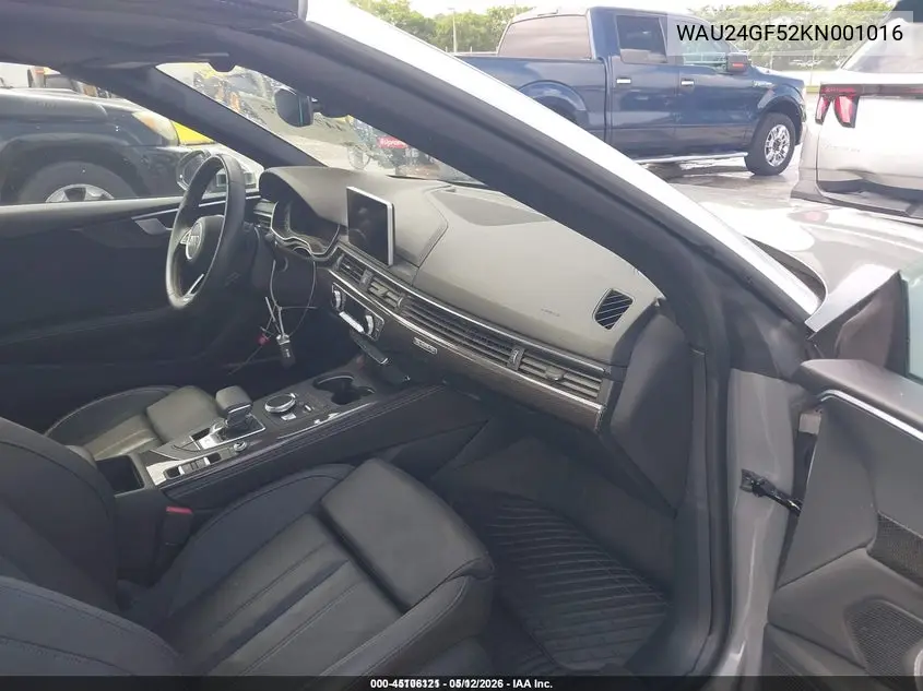 2019 Audi S5 3.0T Premium Plus VIN: WAU24GF52KN001016 Lot: 45106121
