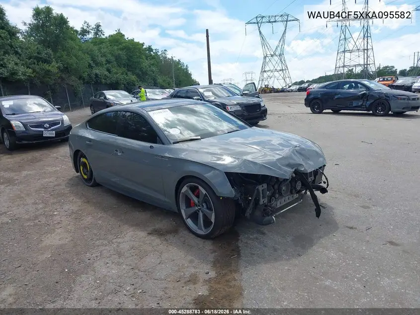 2019 Audi S5 3.0T Premium VIN: WAUB4CF5XKA095582 Lot: 45288783