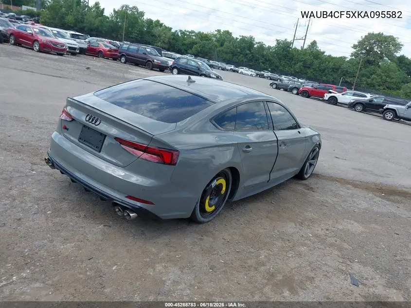 2019 Audi S5 3.0T Premium VIN: WAUB4CF5XKA095582 Lot: 45288783