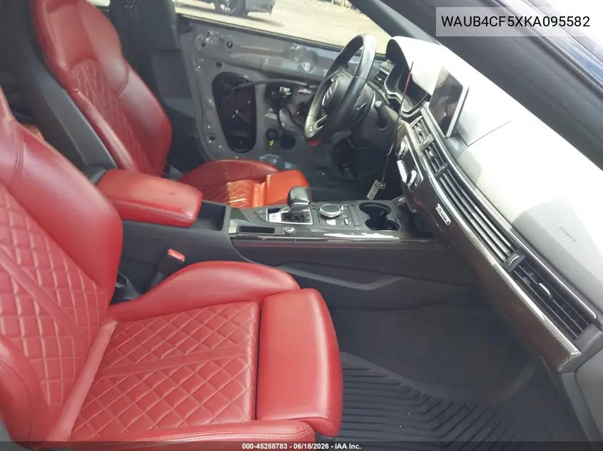 2019 Audi S5 3.0T Premium VIN: WAUB4CF5XKA095582 Lot: 45288783
