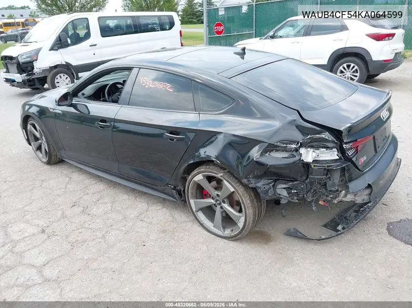 2019 Audi S5 3.0T Premium VIN: WAUB4CF54KA064599 Lot: 45320662