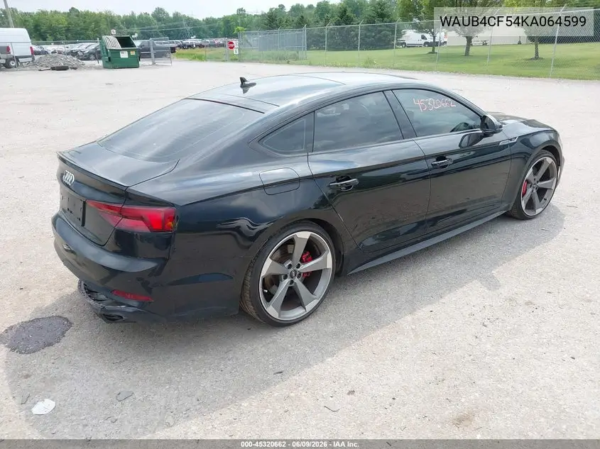 2019 Audi S5 3.0T Premium VIN: WAUB4CF54KA064599 Lot: 45320662