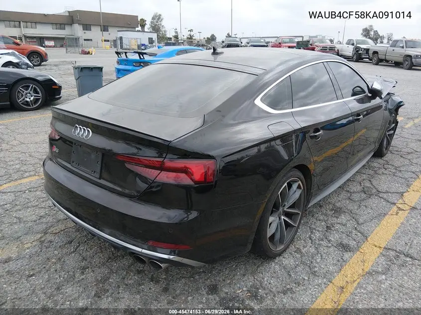 2019 Audi S5 3.0T Premium VIN: WAUB4CF58KA091014 Lot: 45474153