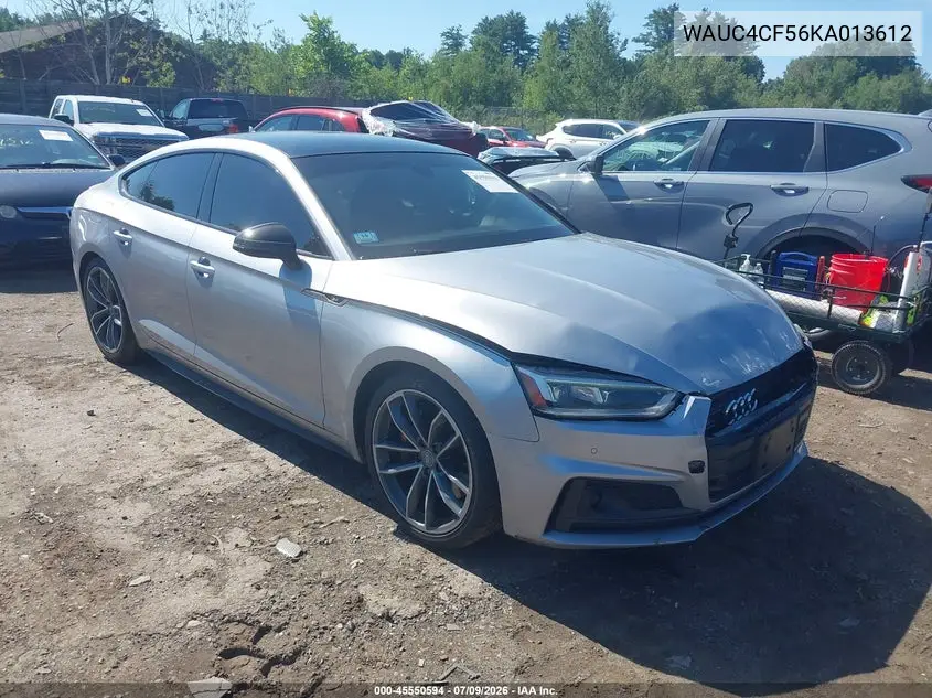 2019 Audi S5 3.0T Premium VIN: WAUC4CF56KA013612 Lot: 45550594