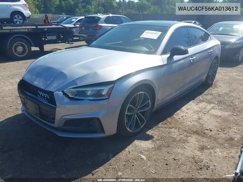 2019 Audi S5 3.0T Premium VIN: WAUC4CF56KA013612 Lot: 45550594
