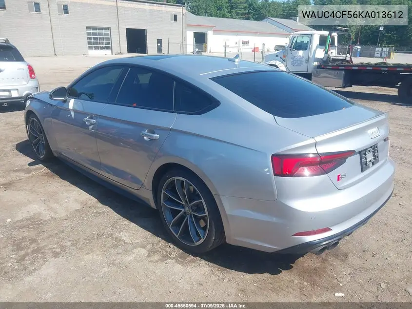 2019 Audi S5 3.0T Premium VIN: WAUC4CF56KA013612 Lot: 45550594