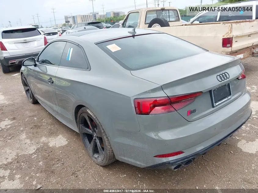 2019 Audi S5 3.0T Premium VIN: WAUR4AF55KA050844 Lot: 45632417