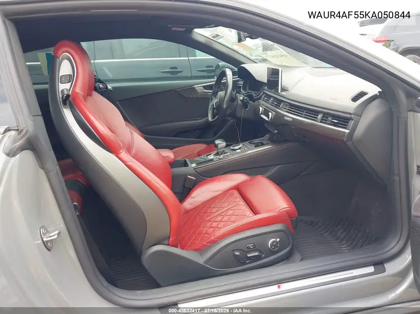2019 Audi S5 3.0T Premium VIN: WAUR4AF55KA050844 Lot: 45632417