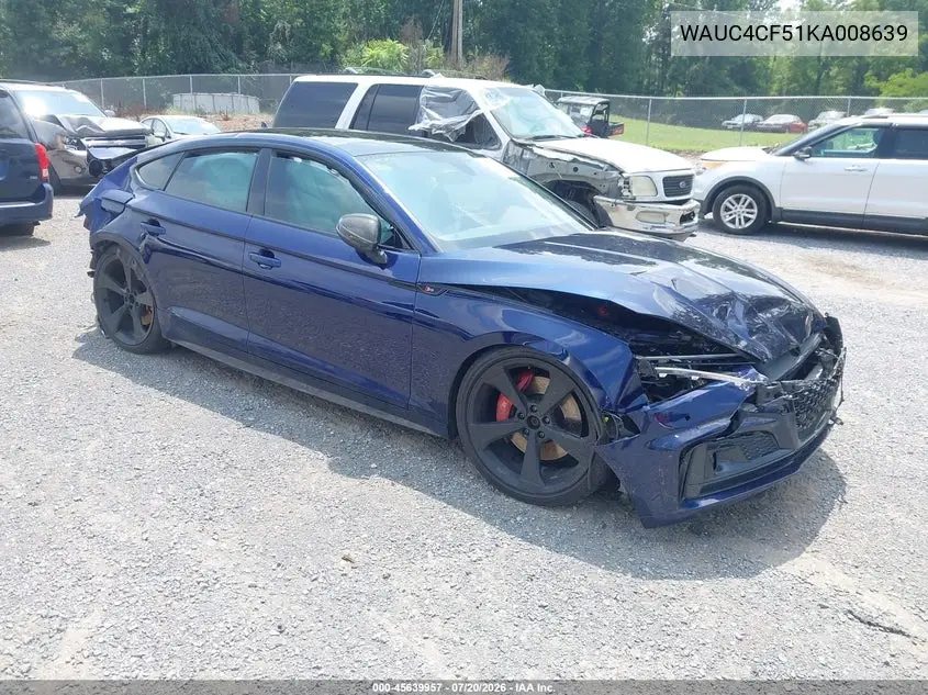 2019 Audi S5 3.0T Premium VIN: WAUC4CF51KA008639 Lot: 45639957