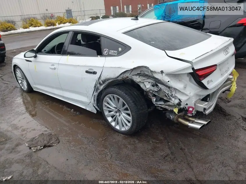 2021 Audi S5 Sportback Premium Plus Tfsi Quattro Tiptronic VIN: WAUC4CF58MA013047 Lot: 44370519