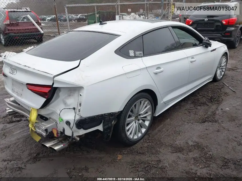 2021 Audi S5 Sportback Premium Plus Tfsi Quattro Tiptronic VIN: WAUC4CF58MA013047 Lot: 44370519