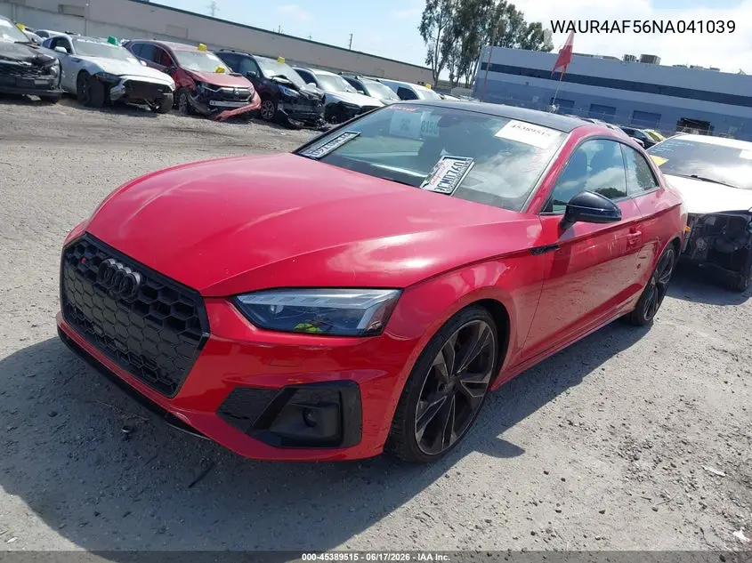 2022 Audi S5 Prestige Tfsi Quattro Tiptronic VIN: WAUR4AF56NA041039 Lot: 45389515