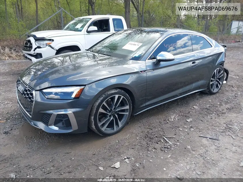 2023 Audi S5 Premium Plus Tfsi Quattro Tiptronic VIN: WAUP4AF58PA069676 Lot: 45058879