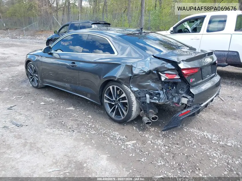 2023 Audi S5 Premium Plus Tfsi Quattro Tiptronic VIN: WAUP4AF58PA069676 Lot: 45058879