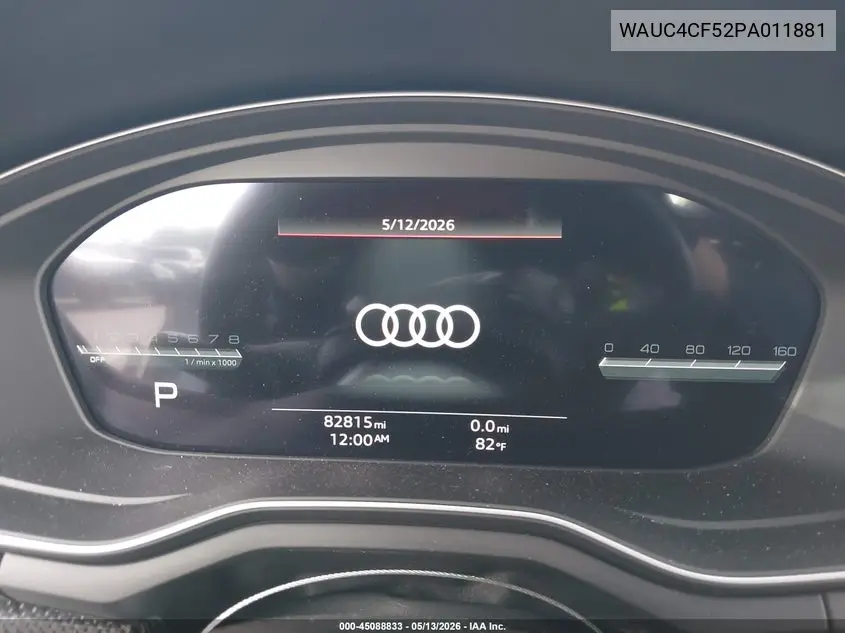2023 Audi S5 Sportback Premium Plus Tfsi Quattro Tiptronic VIN: WAUC4CF52PA011881 Lot: 45088833