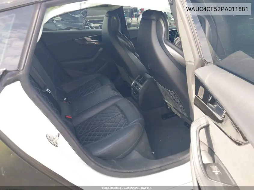 2023 Audi S5 Sportback Premium Plus Tfsi Quattro Tiptronic VIN: WAUC4CF52PA011881 Lot: 45088833