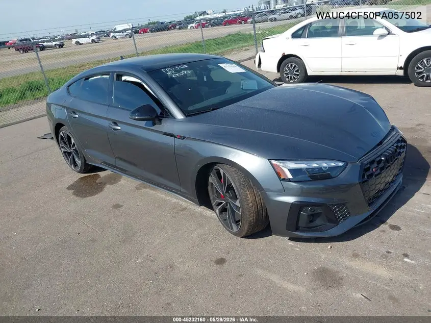 2023 Audi S5 Sportback Premium Plus Tfsi Quattro Tiptronic VIN: WAUC4CF50PA057502 Lot: 45232160
