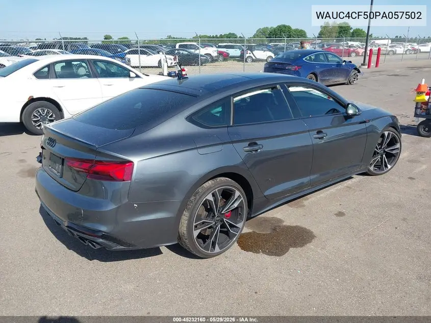2023 Audi S5 Sportback Premium Plus Tfsi Quattro Tiptronic VIN: WAUC4CF50PA057502 Lot: 45232160