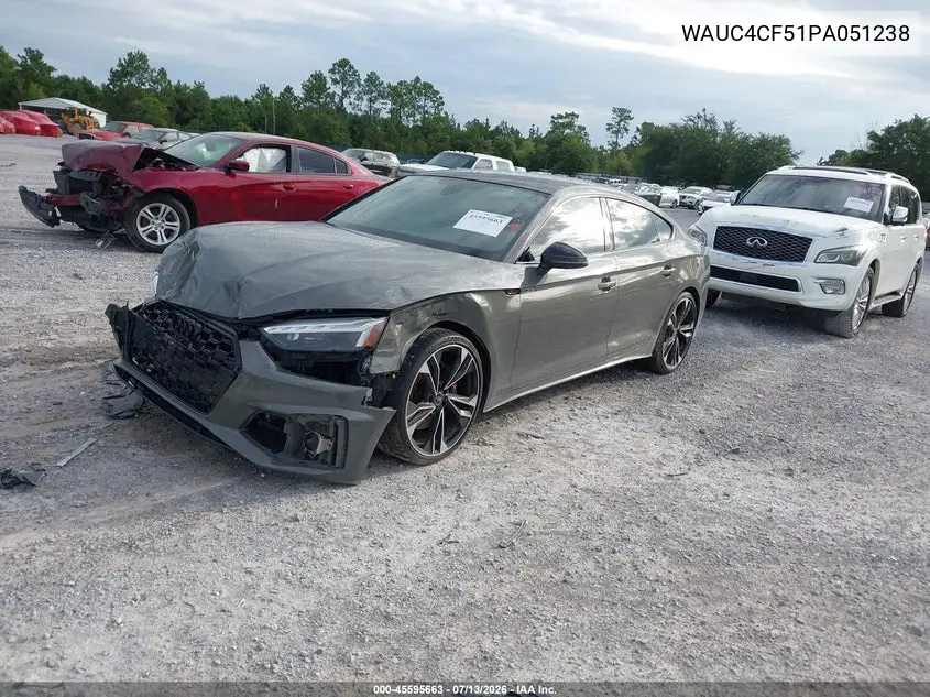 2023 Audi S5 Sportback Premium Plus Tfsi Quattro Tiptronic VIN: WAUC4CF51PA051238 Lot: 45595663