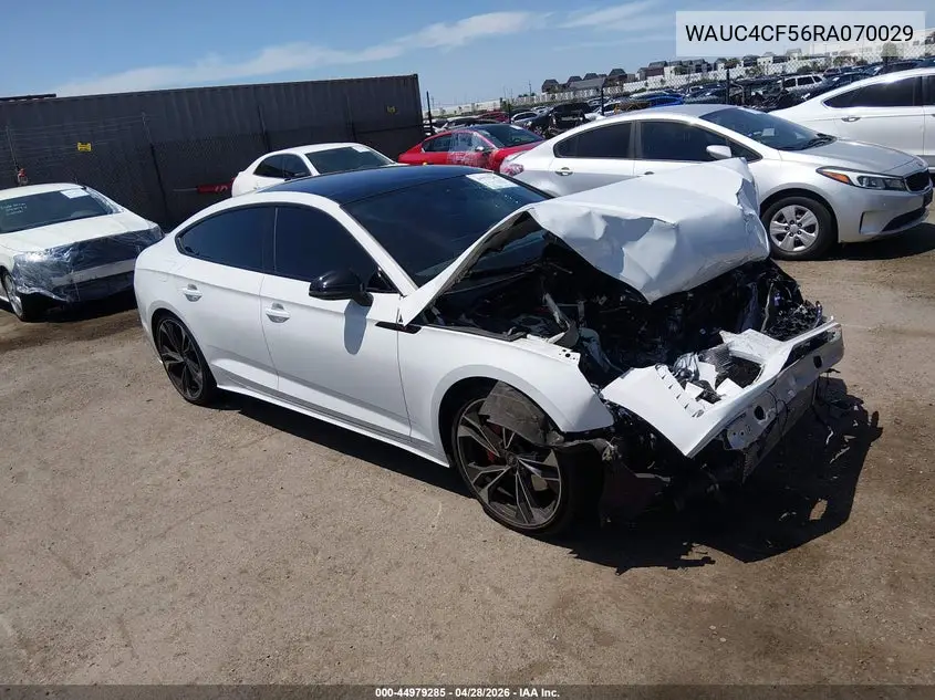 2024 Audi S5 Sportback Premium Plus Tfsi Quattro Tiptronic VIN: WAUC4CF56RA070029 Lot: 44979285