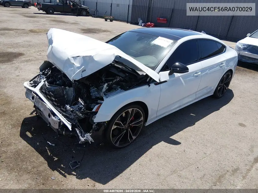 2024 Audi S5 Sportback Premium Plus Tfsi Quattro Tiptronic VIN: WAUC4CF56RA070029 Lot: 44979285