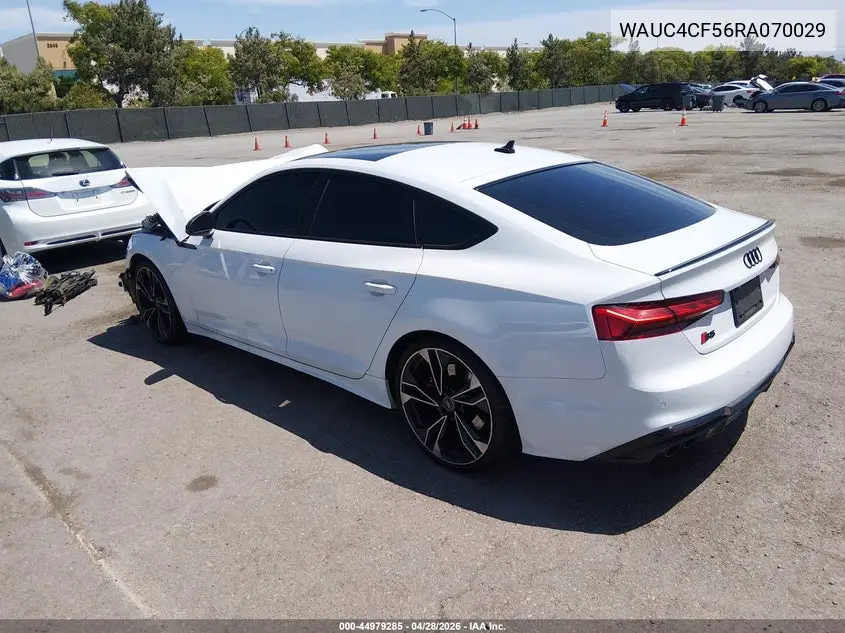 2024 Audi S5 Sportback Premium Plus Tfsi Quattro Tiptronic VIN: WAUC4CF56RA070029 Lot: 44979285