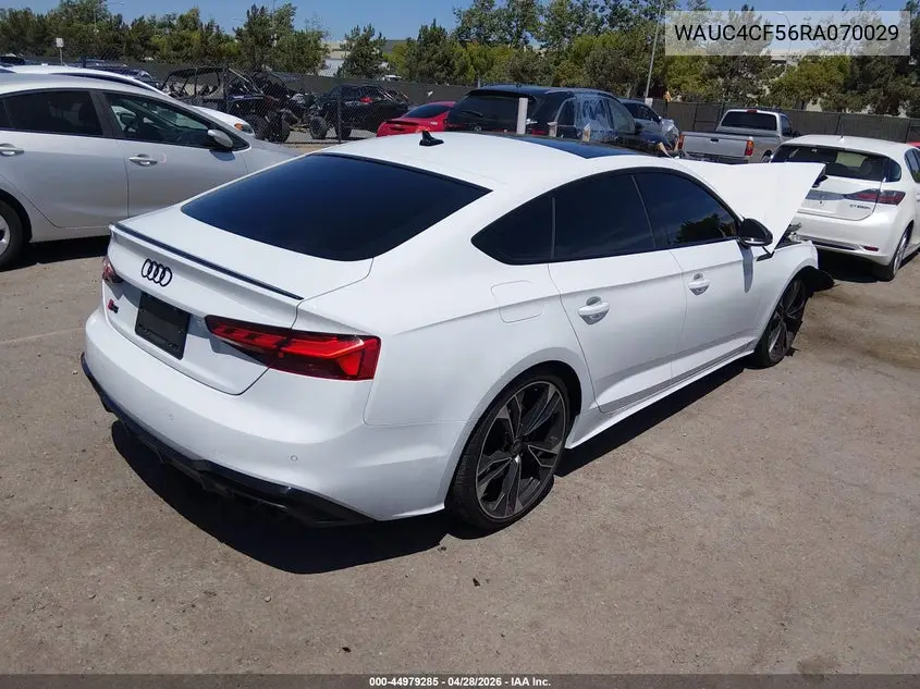 2024 Audi S5 Sportback Premium Plus Tfsi Quattro Tiptronic VIN: WAUC4CF56RA070029 Lot: 44979285