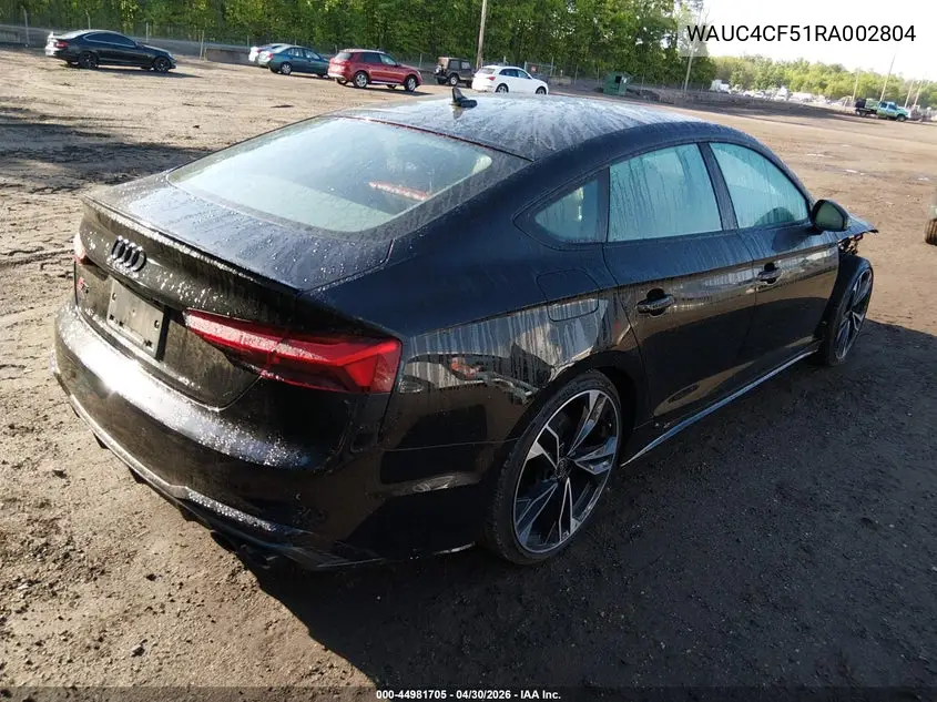 2024 Audi S5 Sportback Premium Plus Tfsi Quattro Tiptronic VIN: WAUC4CF51RA002804 Lot: 44981705