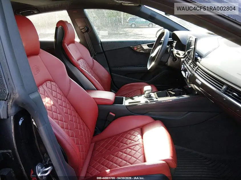 2024 Audi S5 Sportback Premium Plus Tfsi Quattro Tiptronic VIN: WAUC4CF51RA002804 Lot: 44981705