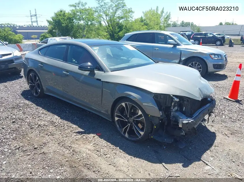2024 Audi S5 Sportback Premium Plus Tfsi Quattro Tiptronic VIN: WAUC4CF50RA023210 Lot: 45382605