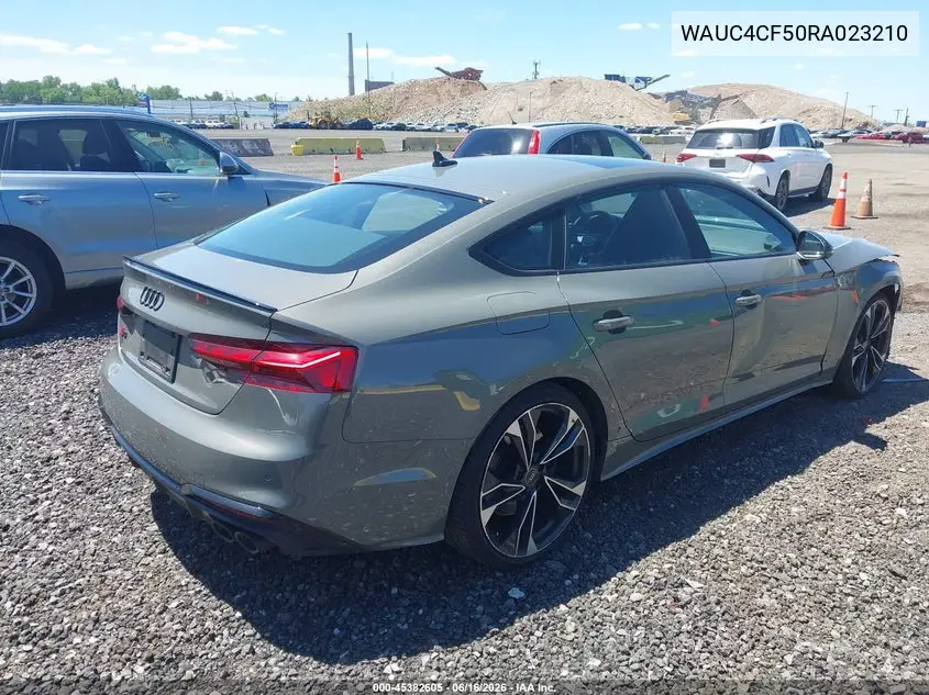 2024 Audi S5 Sportback Premium Plus Tfsi Quattro Tiptronic VIN: WAUC4CF50RA023210 Lot: 45382605