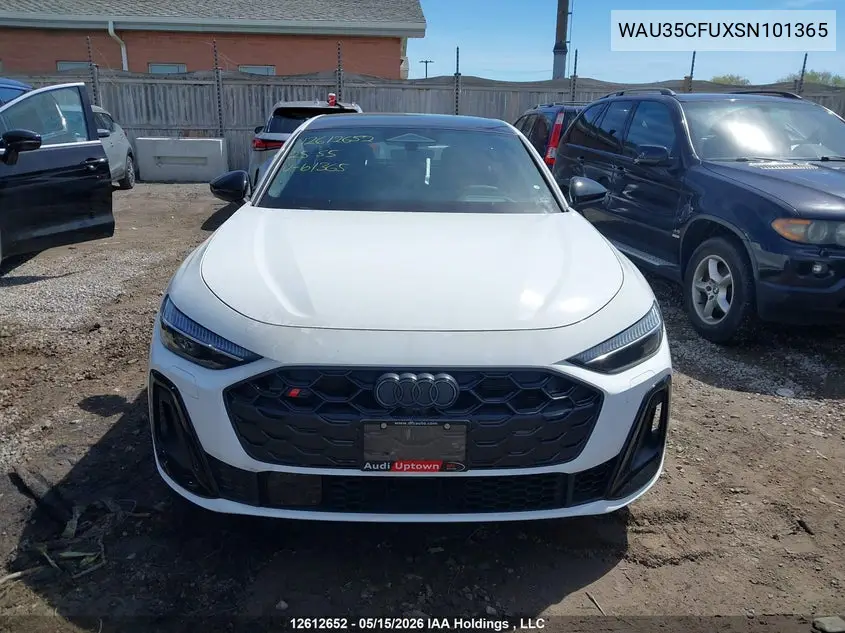 2025 Audi S5 Prestige VIN: WAU35CFUXSN101365 Lot: 12612652