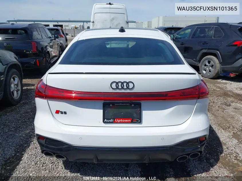 2025 Audi S5 Prestige VIN: WAU35CFUXSN101365 Lot: 12612652