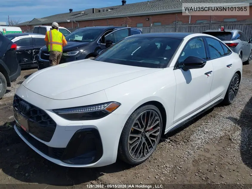 2025 Audi S5 Prestige VIN: WAU35CFUXSN101365 Lot: 12612652