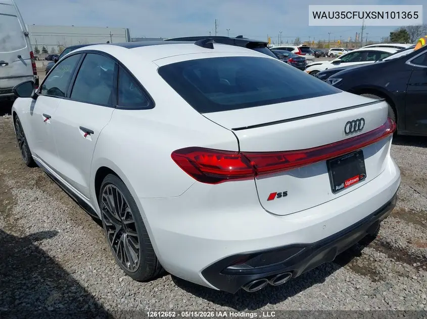 2025 Audi S5 Prestige VIN: WAU35CFUXSN101365 Lot: 12612652