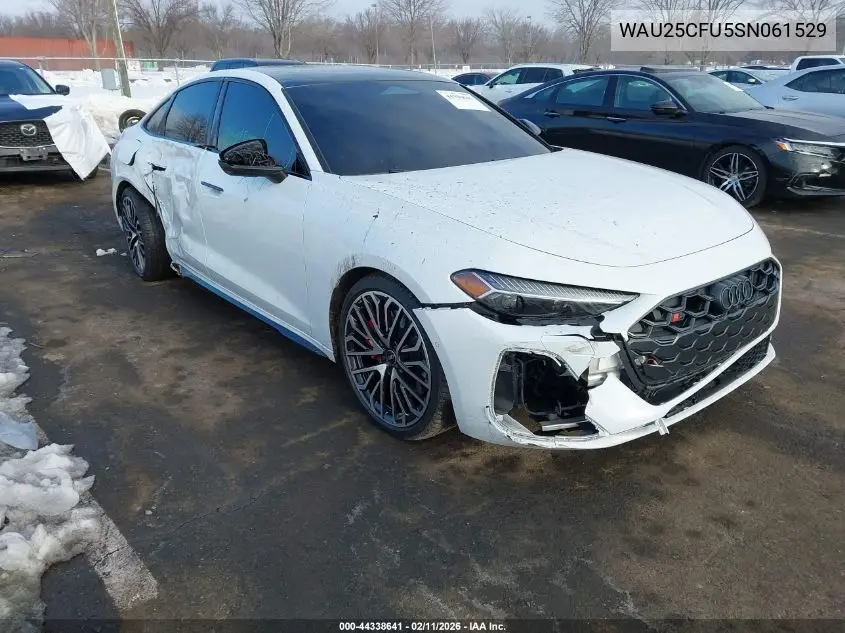 2025 Audi All-New S5 Premium Plus Tfsi Quattro S Tronic VIN: WAU25CFU5SN061529 Lot: 44338641