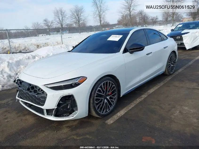2025 Audi All-New S5 Premium Plus Tfsi Quattro S Tronic VIN: WAU25CFU5SN061529 Lot: 44338641