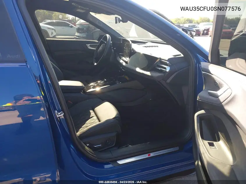 2025 Audi All-New S5 Prestige Tfsi Quattro S Tronic VIN: WAU35CFU0SN077576 Lot: 44935494