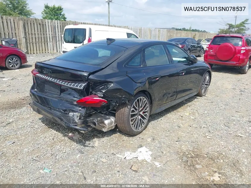 2025 Audi All-New S5 Premium Plus Tfsi Quattro S Tronic VIN: WAU25CFU1SN078537 Lot: 45451273