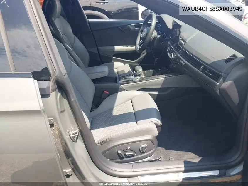 2025 Audi S5 Sportback Premium Tfsi Quattro Tiptronic VIN: WAUB4CF58SA003949 Lot: 45545304