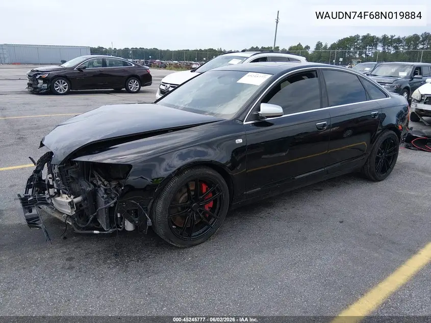 2008 Audi S6 5.2 VIN: WAUDN74F68N019884 Lot: 45245777