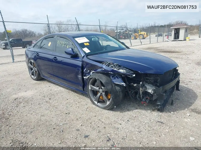 2013 Audi S6 4.0T Prestige VIN: WAUF2BFC2DN081753 Lot: 44842245
