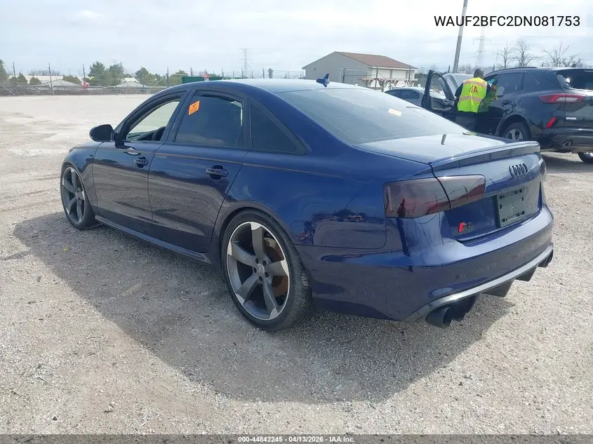 2013 Audi S6 4.0T Prestige VIN: WAUF2BFC2DN081753 Lot: 44842245