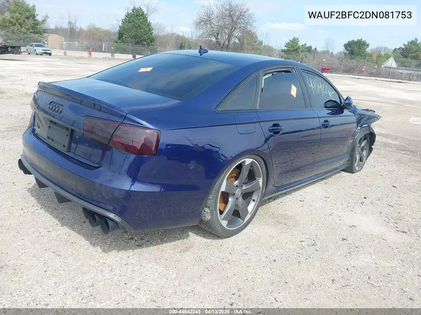 2013 Audi S6 4.0T Prestige VIN: WAUF2BFC2DN081753 Lot: 44842245